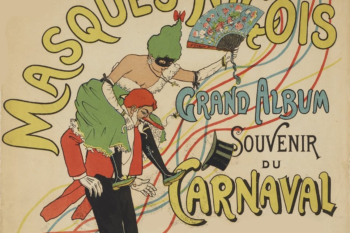Masques Nicois, Grand album souvenirs du carnaval 1898. Reproduction.