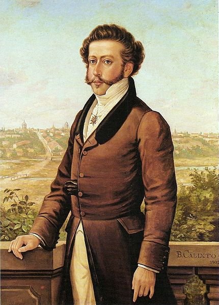 Dom Pedro I, the first Emperor of Brazil. Painting by Benedito Calixto on display at MASP.