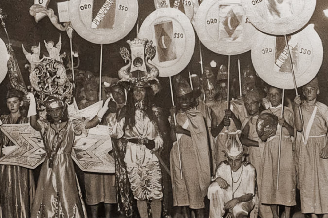 Members of Rancho Carnavalesco ready to take over the streets in 1938.