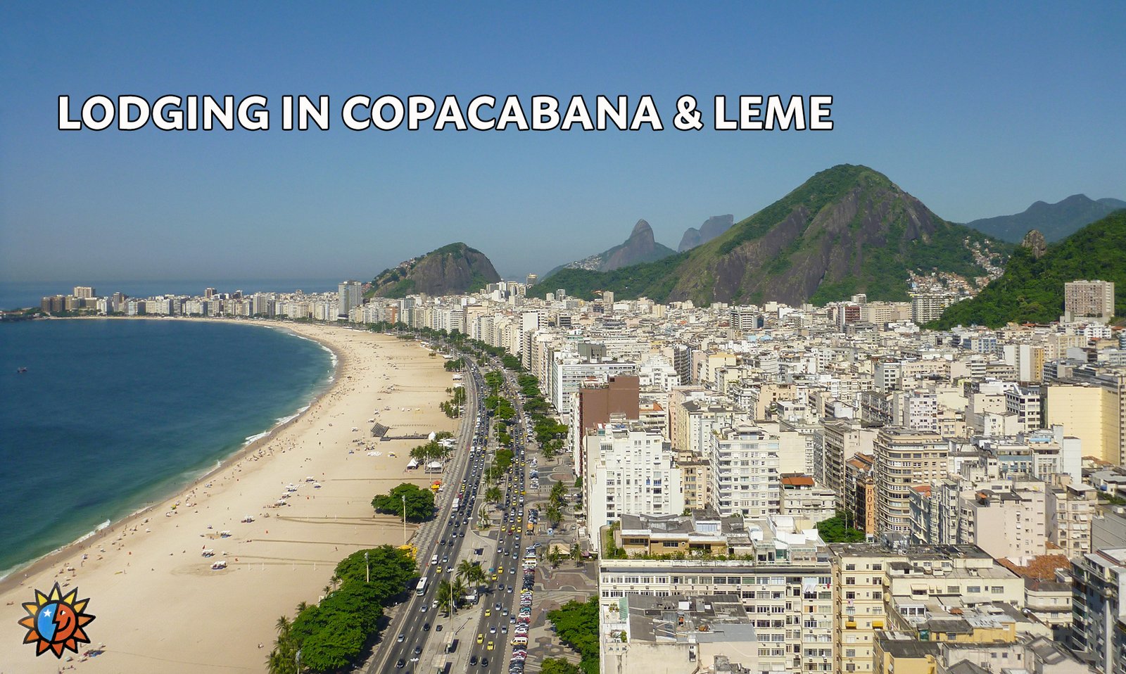 View of Copacabana Beach and mountains