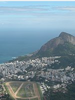 Leblon with the Corcovado showing in the back.